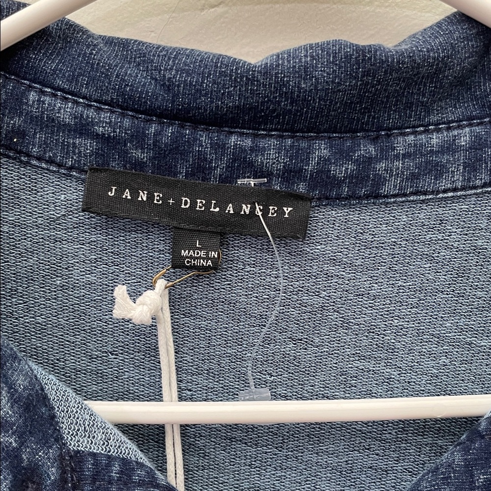 Jane and Delancey Dark Blue Denim Button-Down Shirt - Picture 7 of 7
